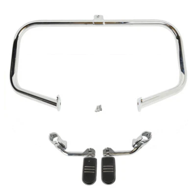 Barra de choque y estriberas de protección de carretera del motor aptas para Harley Road King 97-08 Foto 1 de 4