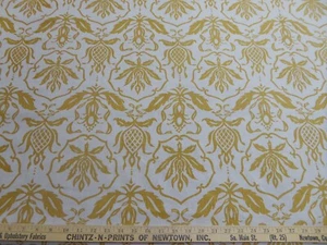 Vintage Leinen Trachten Damast Stoff - Bild 1 von 9