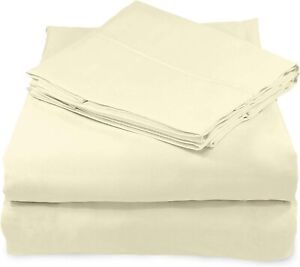 Whisper Organics 100% Organic Cotton 500 TC Extra Deep Bed Sheet Set GOTS CERT