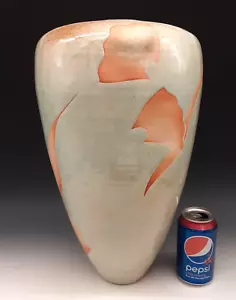 MICHAEL SHERRILL Signed NC Studio Art Pottery BIG 16.5" Ceramic Vase Vessel - Picture 1 of 24