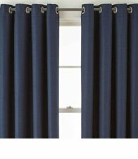 Liz Claiborne Quinn Basketweave INDIGO Grommet Curtain SINGLE 50x72in