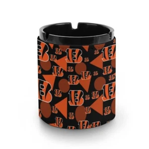 Cincinnati Bengals Print Leather Ashtray Strong and Durable, Home Decoration - Picture 1 of 7