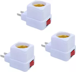 E26/E27 Socket Extension Adapter with Switch,Plug-In Light Socket,Convert Outlet - Picture 1 of 9