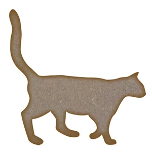 Cat MDF Laser Cut Craft Blanks in Various Sizes - Picture 1 of 1