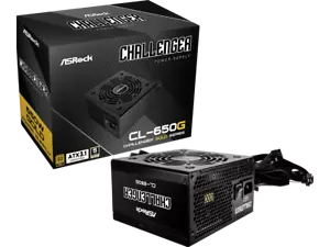 ASRock Challenger CL-650G 650W 80 PLUS GOLD Certified Non-Modular Power Supply, - Picture 1 of 5