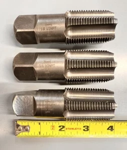 Quantity Of 3 Hanson 1-11 1/2 NPT Pipe Tap High Performance 5 Flutes Excellent - Picture 1 of 5