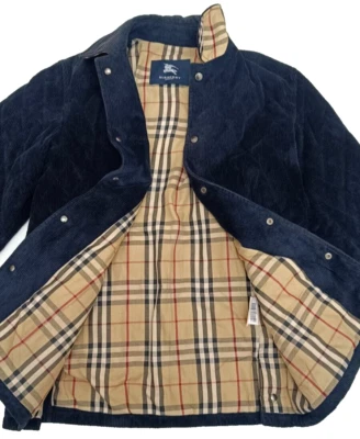 Chaqueta Burberry London Para Hombre Acolchada Forro Nova Check Algodón Pana Talla M Foto 1 de 4