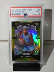 Ruthy Hebard 2020 WNBA Panini Prizm #96 Black Gold RC Rookie #'d 5/5 PSA 9 MINT - Bild 1 von 2