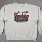 Vintage Hawaii Sweater Mens Extra Large White Guy Buffet Crewneck Distressed