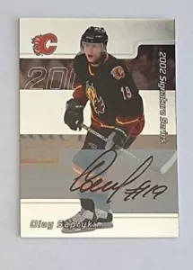 2001-02 en el juego #128 Oleg Saprykin Calgary Flames - automático - Imagen 1 de 1