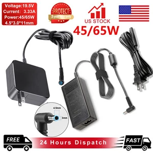 45/65W AC Adapter Charger Power Cord for HP Pavilion x360 13-a010dx Touch Laptop - Picture 1 of 15