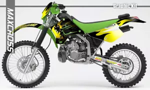 KAWASAKI KDX200R KDX220SR 1995 - 2007 MAXCROSS GRAPHICS KIT DECAL STICKERS MSP1 - Picture 1 of 2