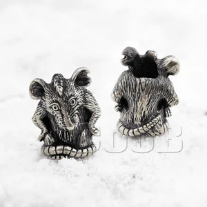 CooB Nickel Bead Charm Pendant for Paracord Knife Lanyard KeyChain Bracelet RAT - Picture 1 of 6