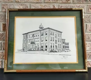 Disegno a matita Clem Campbell XIX secolo San Saverio Louisville KY firmato vintage - Foto 1 di 14