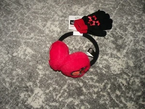 Minnie Mouse Girl's Kid's Ear Muffs And Gloves Set NWT - Picture 1 of 3