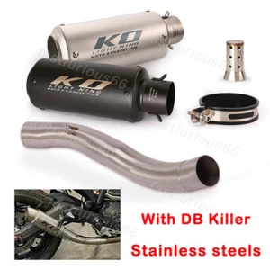Exhaust Mufflers Mid Pipe Silencer For Ducati Scrambler Monster 797 2017-2023 - Picture 1 of 14