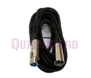 15 ft XLR 3 pines macho hembra equilibrado micrófono cable escudo cable 15' pies - Imagen 1 de 1
