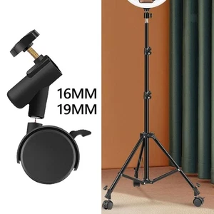 3x Light Stand Wheels Selfie Video Taking with Foot Brake Lock Swivel Caster - Picture 1 of 13