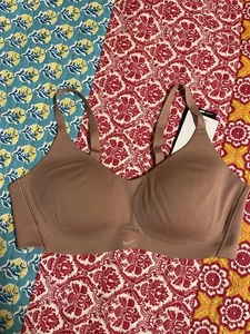 Nike Alate Minimalist Women's Light-Support Padded Sports Bra Brown Sz L - Picture 1 of 2