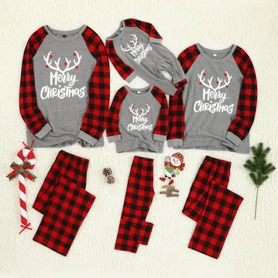 CHRISTMAS PYJAMAS MATCHING FAMILY PJ SETS FOR MENS LADIES KIDS BABY PET DOG - Image 1 of 4