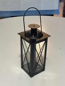 Windlicht schwarz klein Tisch Teelicht Votivkerzenhalter, 8 cm, brandneu - Bild 1 von 4