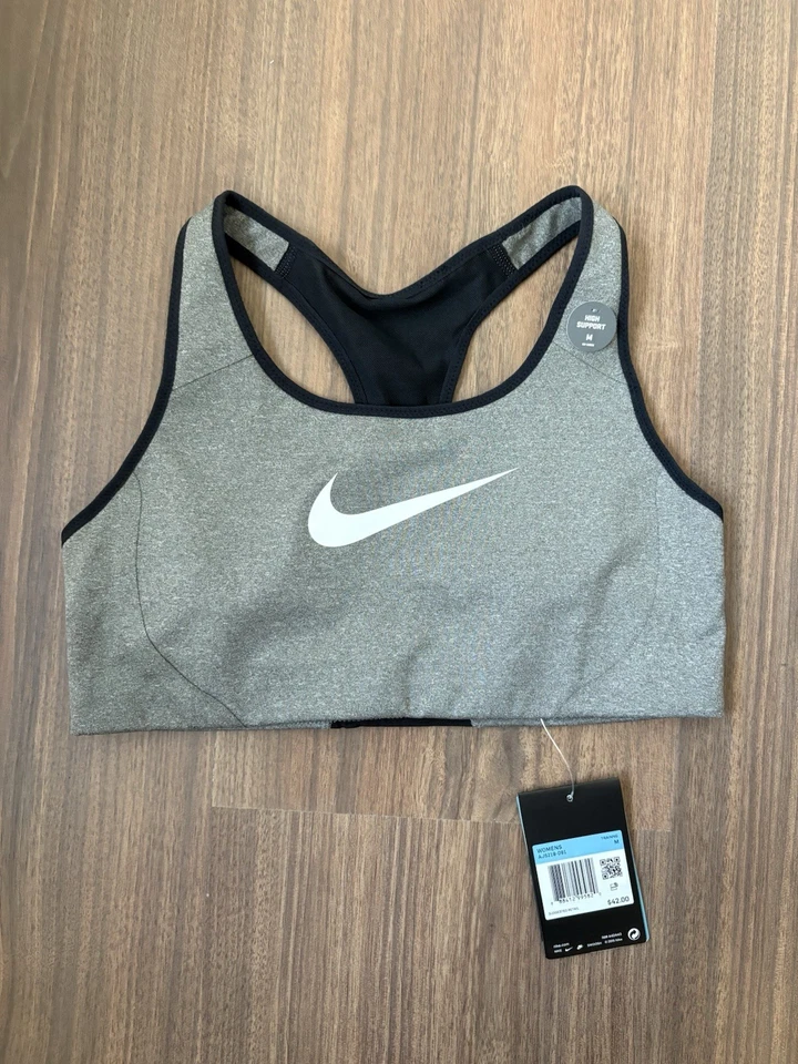 Nike Women's Victory Shape High Support Bra AJ5219-091 Grey/Black Size M