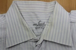 Van Laack Royal Shirt 44 Multicolored Striped Very Good #U1084 - Picture 1 of 1