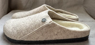 Birkenstock Nuevo Zermatt Remache Piel de Oveja Gris Claro Lana Fieltro Estrecho Talla 41 W10 Foto 1 de 4