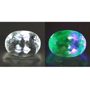 2.40 Cts" Antiguo 100% Natural Sin Tratar Mexicano UV Cambio de Color Ópalo Hialita " - Imagen 1 de 5