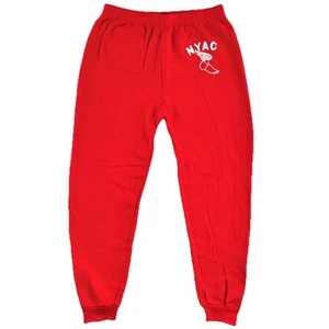 VTG 70s NYAC Champion Sweatpants Men’s L Red Talon Zipper Ankle Cuffs USA Made - Picture 1 of 16