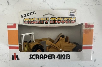 Raspador ERTL IH Mighty Movers 412 B metal fundido a presión 1/64 en caja original #1855 Foto 1 de 4