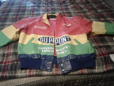 Chaqueta de cuero vintage Chase Authentics Jeff Gordon DuPont para hombre X-grande Foto 1 de 3