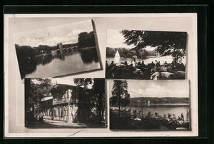 AK Nedlitz bei Potsdam, Parkrestaurant, Gebäudeansicht, Terrasse, Havelbrücke - Picture 1 of 2