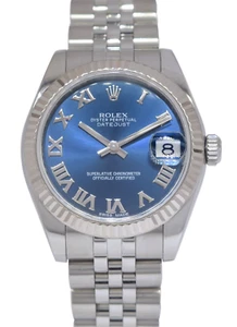 Rolex Datejust Steel 18k Gold Bezel Blue Dial Ladies 31mm Watch '12+ 178274 - Picture 1 of 12