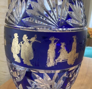 Vaso cristallo giapponese vintage Giappone 198 di 950 artista firmato 1979 - Foto 1 di 12