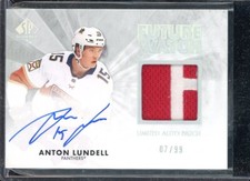 2021-22 SP Authentic Retro Future Watch Patch Auto #RFWAPAL Anton Lundell 07/99