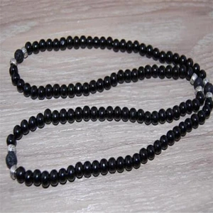 Pulsera de 8 mm obsidiana 108 cuentas mala piedras preciosas envoltura mujer joyería yoga - Imagen 1 de 7