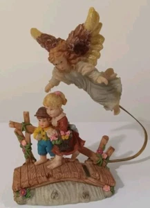 Angel Watching Over Boy and Girl Crossing Bridge - Imagen 1 de 7