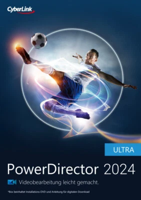 CyberLink PowerDirector 2024 Ultra ESD (Download) 64-Bit Windows 11/10 eMail - Bild 1 von 4