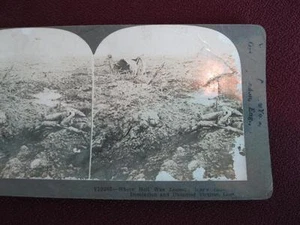 Stereoview Keystone View Company Where Hell Was Loosed Lens France WWI (O) AS IS - Picture 1 of 4