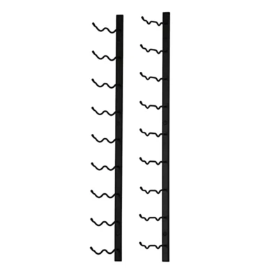 Rebecca Mobili Portabottiglie Cantinetta A Parete Nero Metallo 18 Bottiglie - Immagine 1 di 4