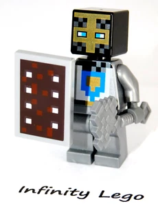 LEGO Knight Minifigura Minecraft 2020 The Pillager Outpost con Hacha y Escudo 21159 - Imagen 1 de 4