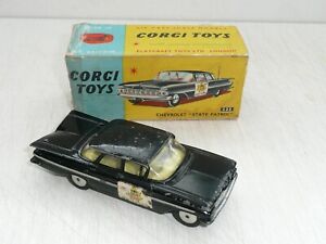 Corgi 223 Chevrolet Impala Police State Patrol Car Boxed  *original*