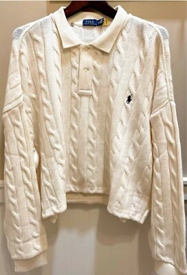 Nuevo con etiquetas Polo Ralph Lauren tejido con cable recortado talla XL Foto 1 de 4