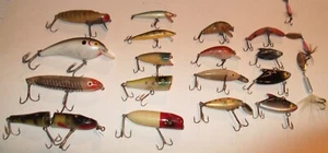 20 esche da pesca vintage Creek Chub Pikie Heddon Spook Cordell Big-O Midget Cisco  - Foto 1 di 12