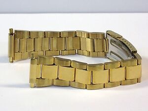 Oyster Style Link Gold 16mm-22mm Stainless Steel Metal Watch Bracelet Band