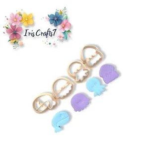 Mollige Meerestiere 3er Pack Polymer Clay Schneider für einzigartige handgefertigte Ohrringe - Bild 1 von 5