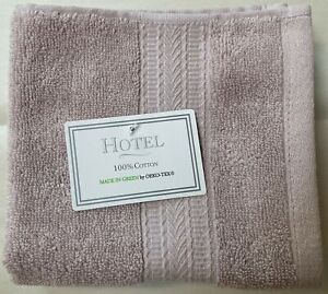 NWT HOTEL COLLECTION MADE IN GREEN 2 LILAC COTTON WASHCLOTH TOWEL   