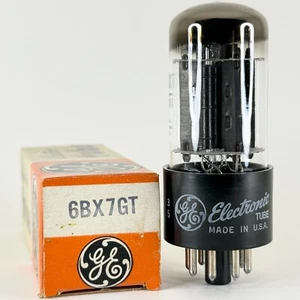 (1) Tested GE 6BX7GT Tube with Box Date Code 59-13 Twin Triode Tube Black Plates - Picture 1 of 5