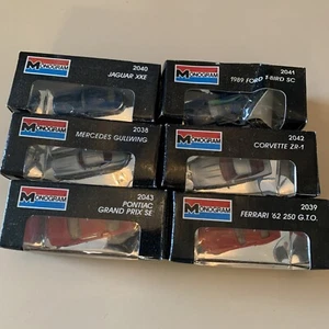 Vintage 1989 Lot Of Six Cars Each Monogram Mini Exacts 1:87 Ho Scale Gullwing - Picture 1 of 8
